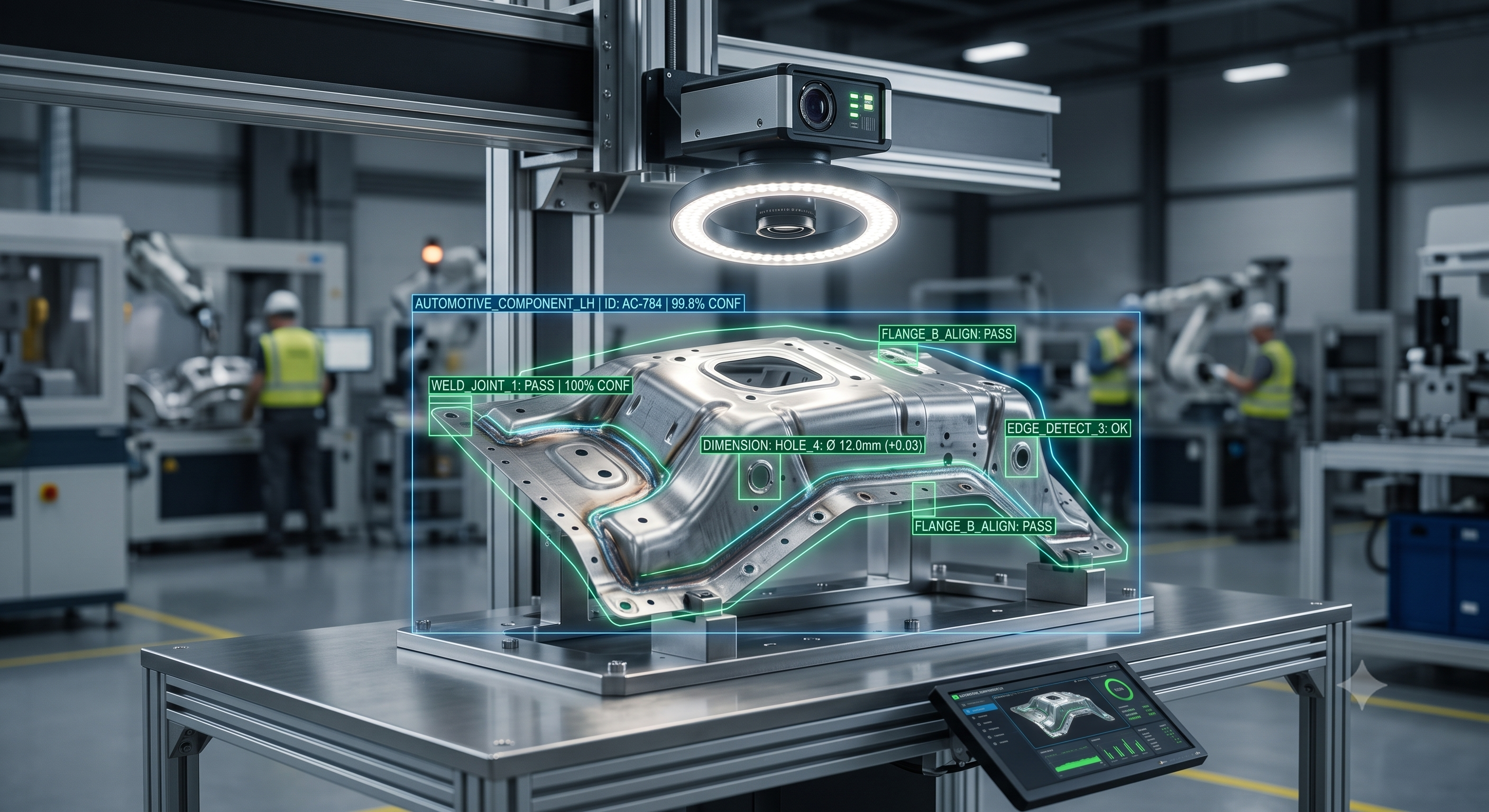 Industrial AI Inspection Overlapping Metal Parts